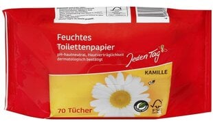 Kosteuspyyhkeet kamomillalla, 70 kpl - Ihoystävälliset ja luonnonmukaiset kosteuspyyhkeet päivittäiseen käyttöön. hinta ja tiedot | WC-paperit ja talouspaperit | hobbyhall.fi