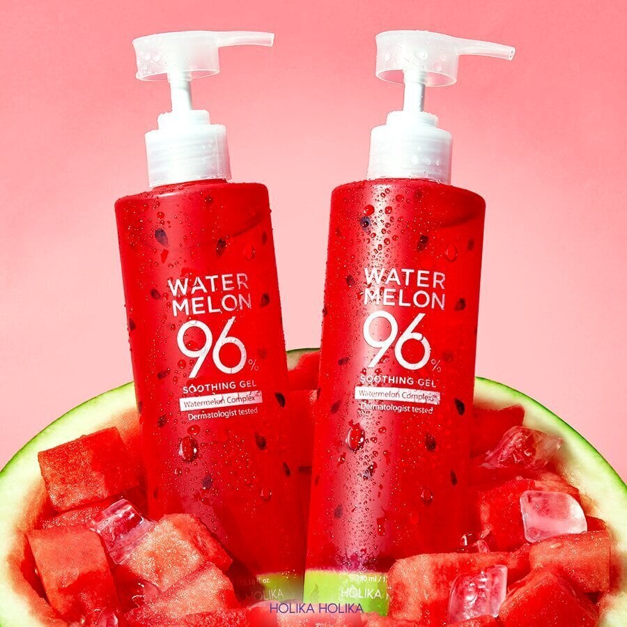 Sileät kasvot ja vartalogeeli Holika Holika Watermelon 96% 390 ml hinta ja tiedot | Vartalovoiteet ja -emulsiot | hobbyhall.fi