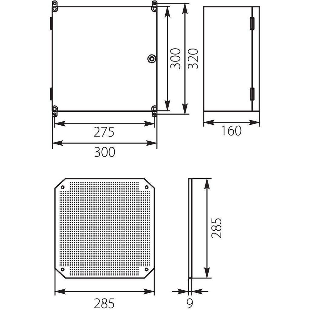 UNIbox pinta-asennettava kytkintaulu 300x300 Uni-0 Uni-0 hinta ja tiedot | Kytkimet ja pistorasiat | hobbyhall.fi