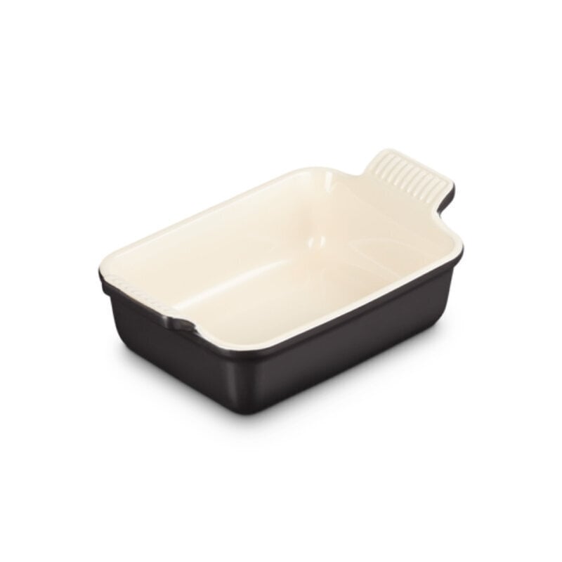 Le Creuset Suorakulmainen Heritage kivitavarat 19x14cm / 1,1L musta hinta ja tiedot | Uunivuoat ja leivontavälineet | hobbyhall.fi