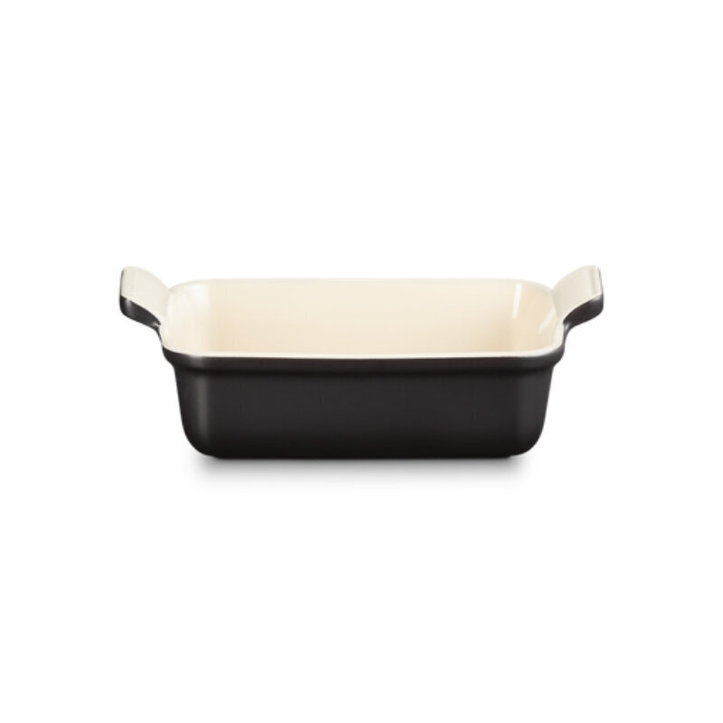 Le Creuset Suorakulmainen Heritage kivitavarat 19x14cm / 1,1L musta hinta ja tiedot | Uunivuoat ja leivontavälineet | hobbyhall.fi