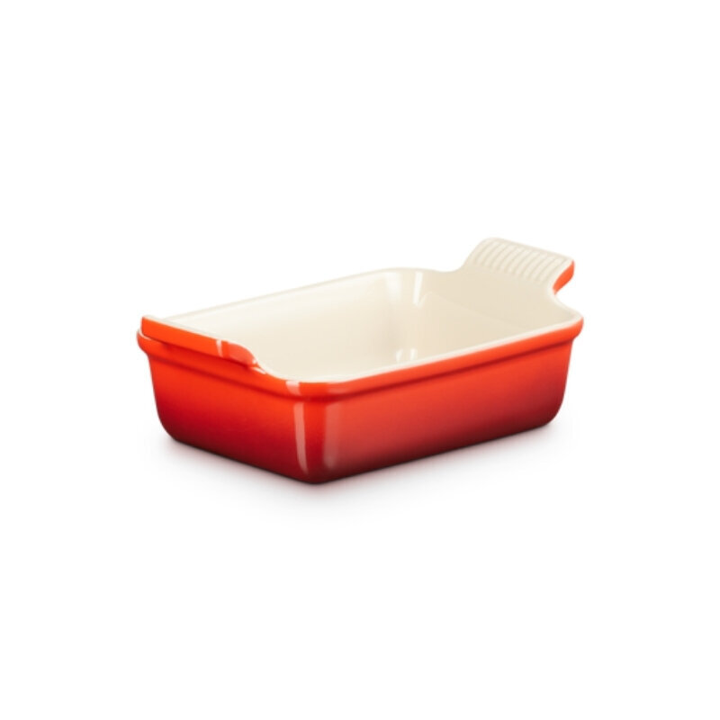 Le Creuset suorakulmainen Heritage kivitavarat 19x14cm / 1,1L oranssi hinta ja tiedot | Uunivuoat ja leivontavälineet | hobbyhall.fi