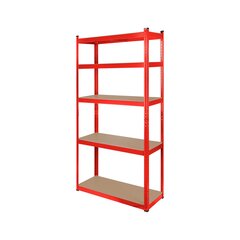 metallinen säilytysteline 180x90x40, punainen hinta ja tiedot | Varastohyllyt | hobbyhall.fi