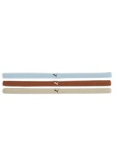 Puma Pääpanta AT Sportbands Womens (3pcs) Cream Blue Brown 053491 24 053491 24 hinta ja tiedot | Naisten urheiluvaatteet | hobbyhall.fi