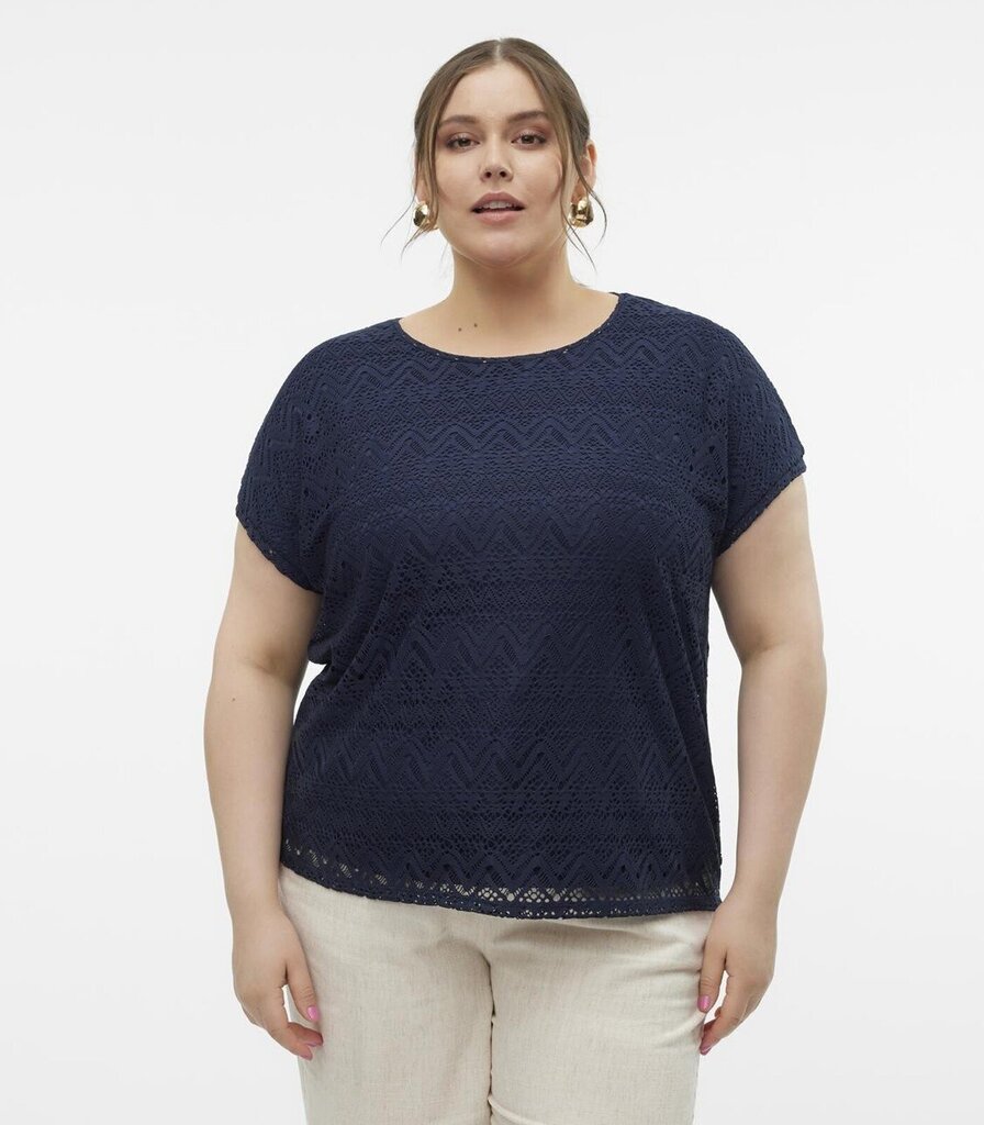 Vero Moda Curve naisten t-paita 10305528*02, laivastonsininen 5715515962921 hinta ja tiedot | Naisten T-paidat | hobbyhall.fi