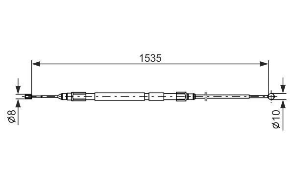 BOSCH Vetovaijeri, seisontajarru 1987477950 34406760444 34406760444 hinta ja tiedot | Lisätarvikkeet autoiluun | hobbyhall.fi