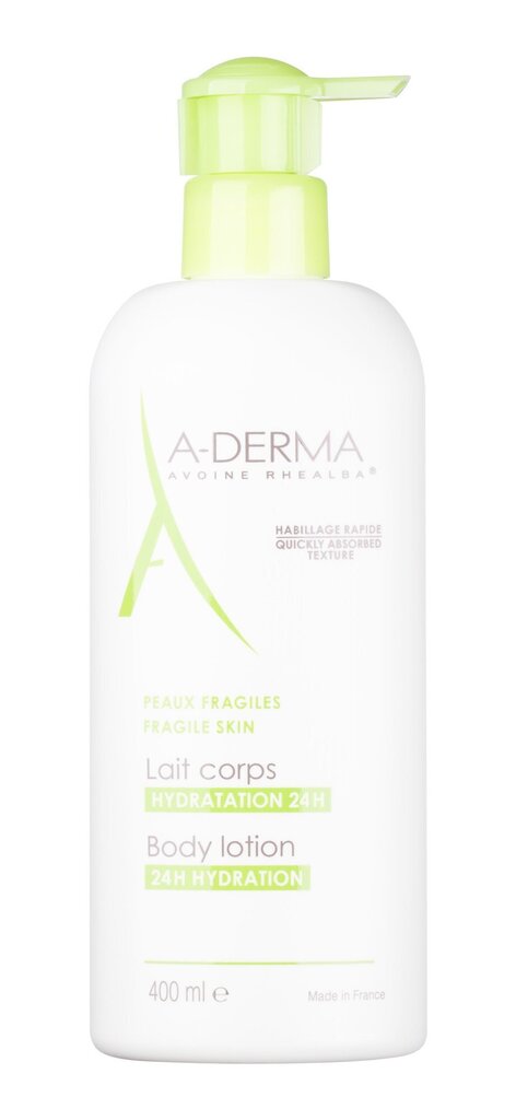 A-Derma Les Indispensables Body Lotion 24H Hydration vartaloemulsio 400 ml hinta ja tiedot | Vartalovoiteet ja -emulsiot | hobbyhall.fi