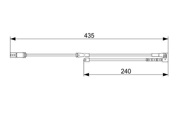 BOSCH jarrupalojen kulumisanturi 1987473543 34356887151 34356887151 hinta ja tiedot | Lisätarvikkeet autoiluun | hobbyhall.fi