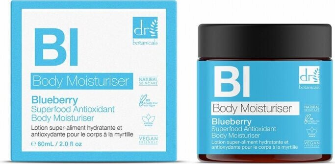 Vartalovoide Dr Botanicals Blueberry Superfood Antioxidant 60 ml hinta ja tiedot | Vartalovoiteet ja -emulsiot | hobbyhall.fi