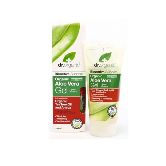 Dr. Organic Aloe Vera -teepuugeeli, 200 ml hinta ja tiedot | Aurinkovoiteet | hobbyhall.fi