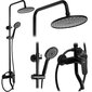 Rea Salton Black Shower Set hinta ja tiedot | Suihkusetit | hobbyhall.fi