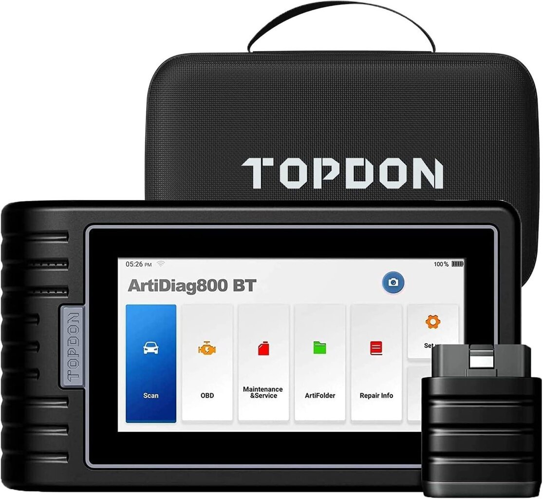 TOPDON ArtiDiag800 BT - OBD2-akkukäyttöinen diagnostiikkalaite hinta ja tiedot | Lisätarvikkeet autoiluun | hobbyhall.fi