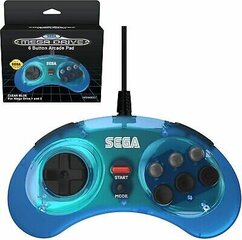 SEGA MegaDrive Mini 6-Button Arcade USB Blue hinta ja tiedot | Pelikonsolitarvikkeet | hobbyhall.fi