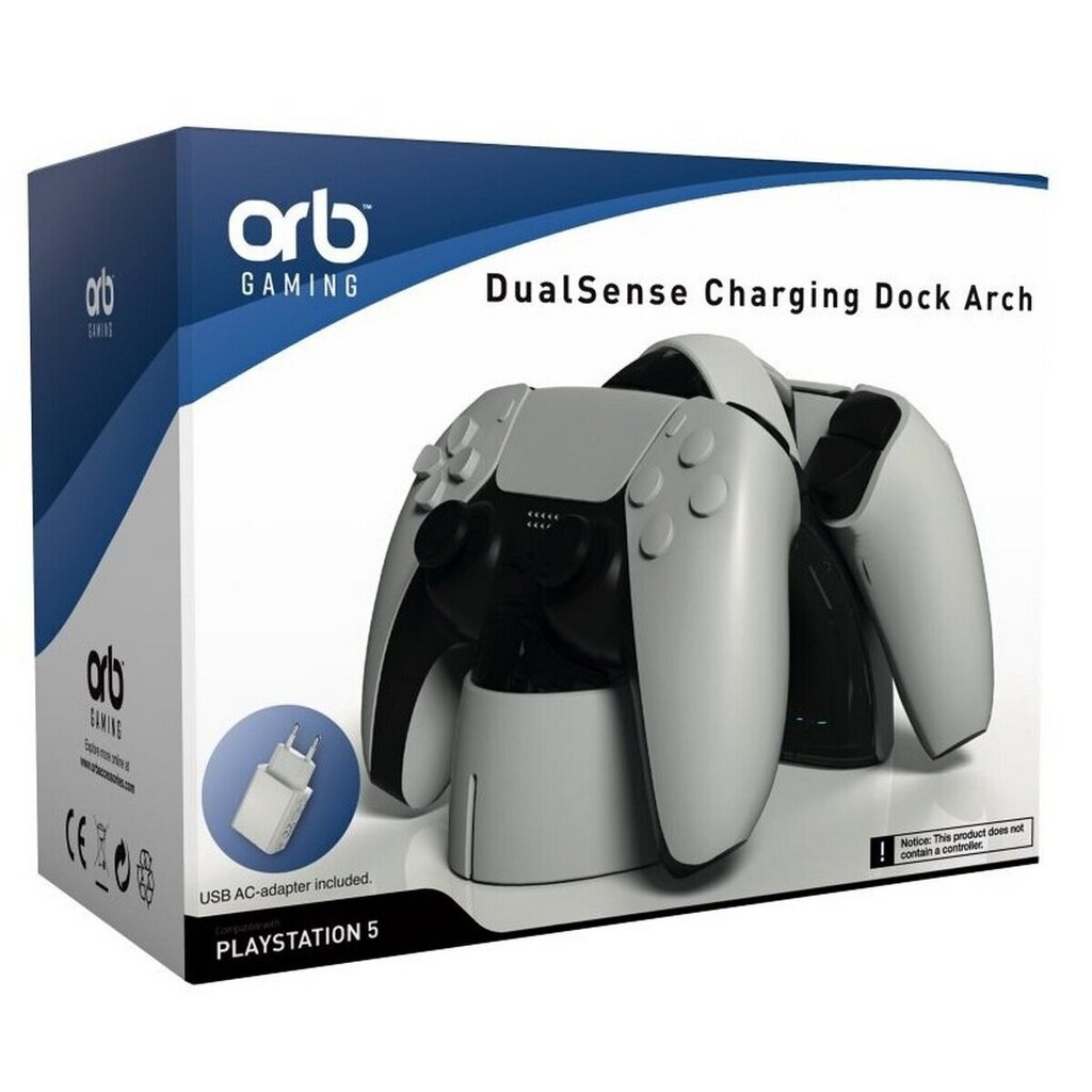 ORB Dualsense Charging Dock -lataustelakka, PS5 hinta ja tiedot | Pelikonsolitarvikkeet | hobbyhall.fi