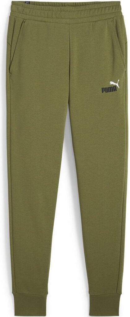 Puma Urheiluhousut Ess+ 2 Col Logo Pants Green 586768 35 586768 35/M hinta ja tiedot | Miesten urheiluvaatteet | hobbyhall.fi