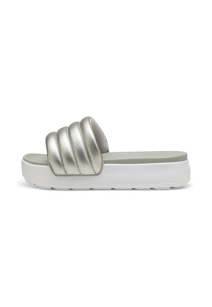 Puma Tossut Karmen Slide Puffy White Silver 395399 03 395399 03/7 hinta ja tiedot | Naisten sandaalit ja tossut | hobbyhall.fi