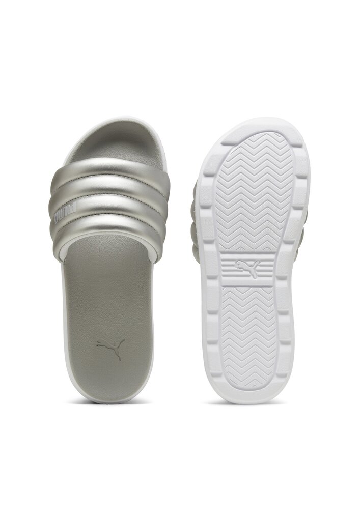 Puma Tossut Karmen Slide Puffy White Silver 395399 03 395399 03/7 hinta ja tiedot | Naisten sandaalit ja tossut | hobbyhall.fi