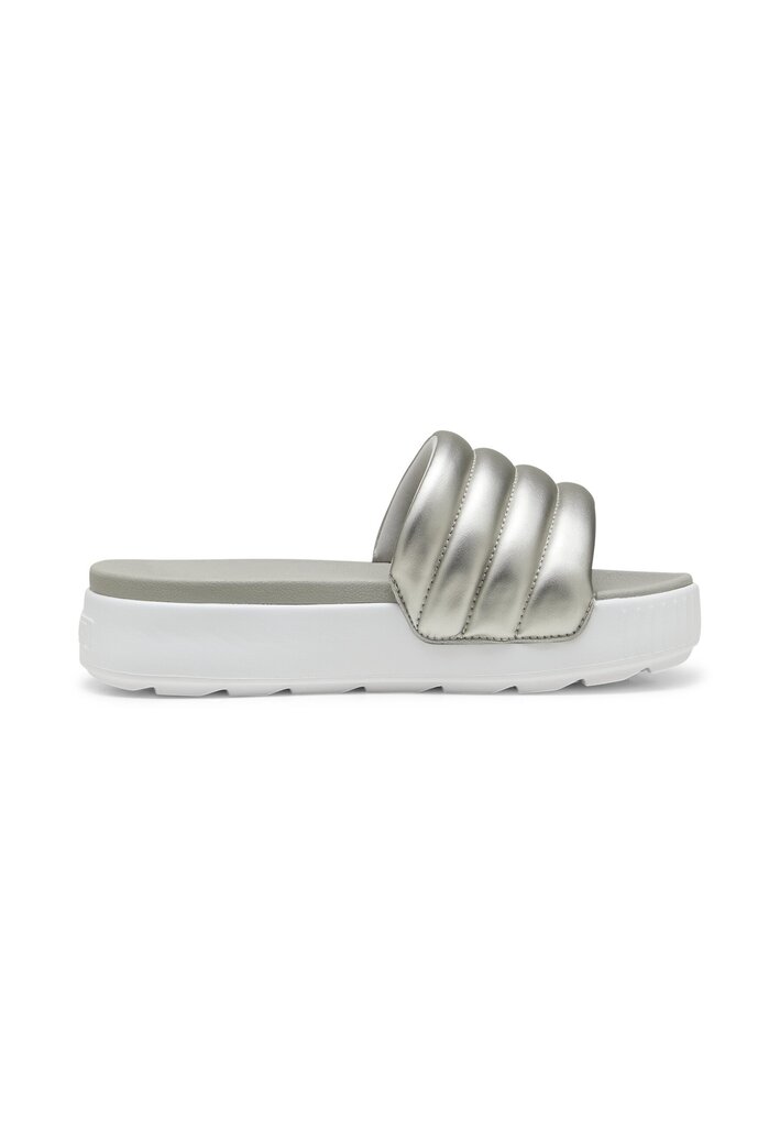 Puma Tossut Karmen Slide Puffy White Silver 395399 03 395399 03/7 hinta ja tiedot | Naisten sandaalit ja tossut | hobbyhall.fi