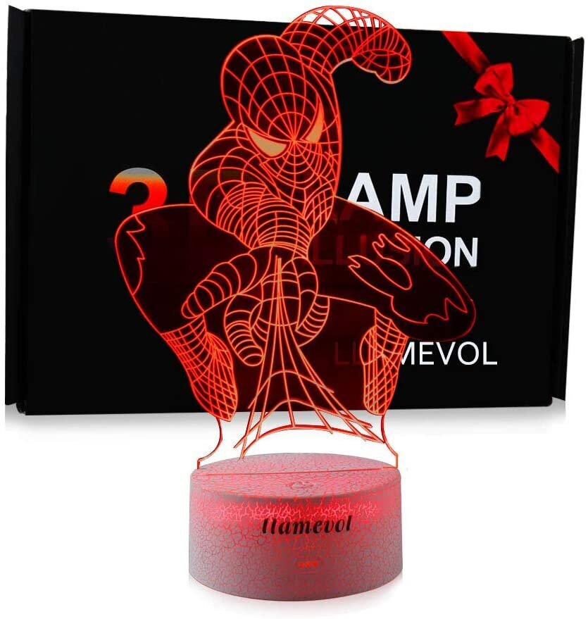 Spider-Man lasten LED-lamppu hinta ja tiedot | Lastenhuoneen valaisimet | hobbyhall.fi