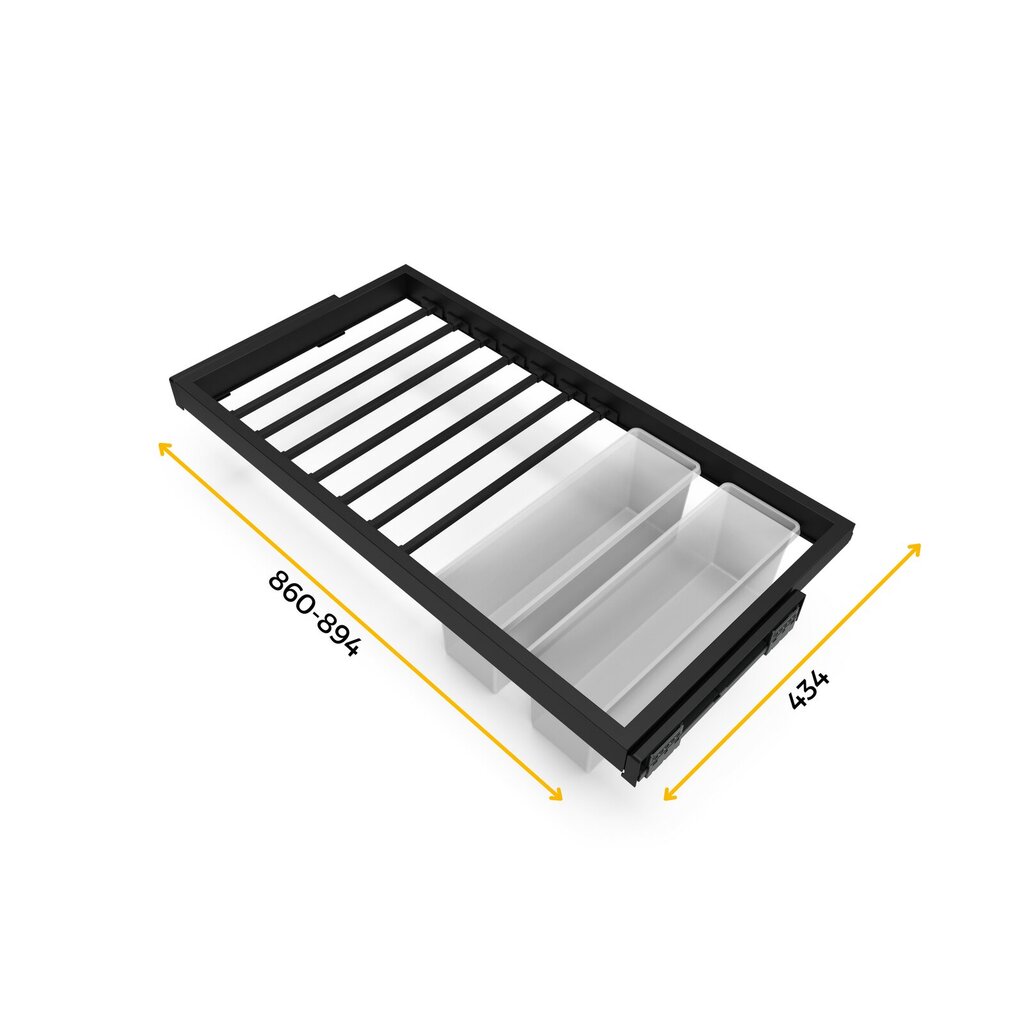 Hack housuhylly, 900 mm moduuli, musta hinta ja tiedot | Kaapit | hobbyhall.fi