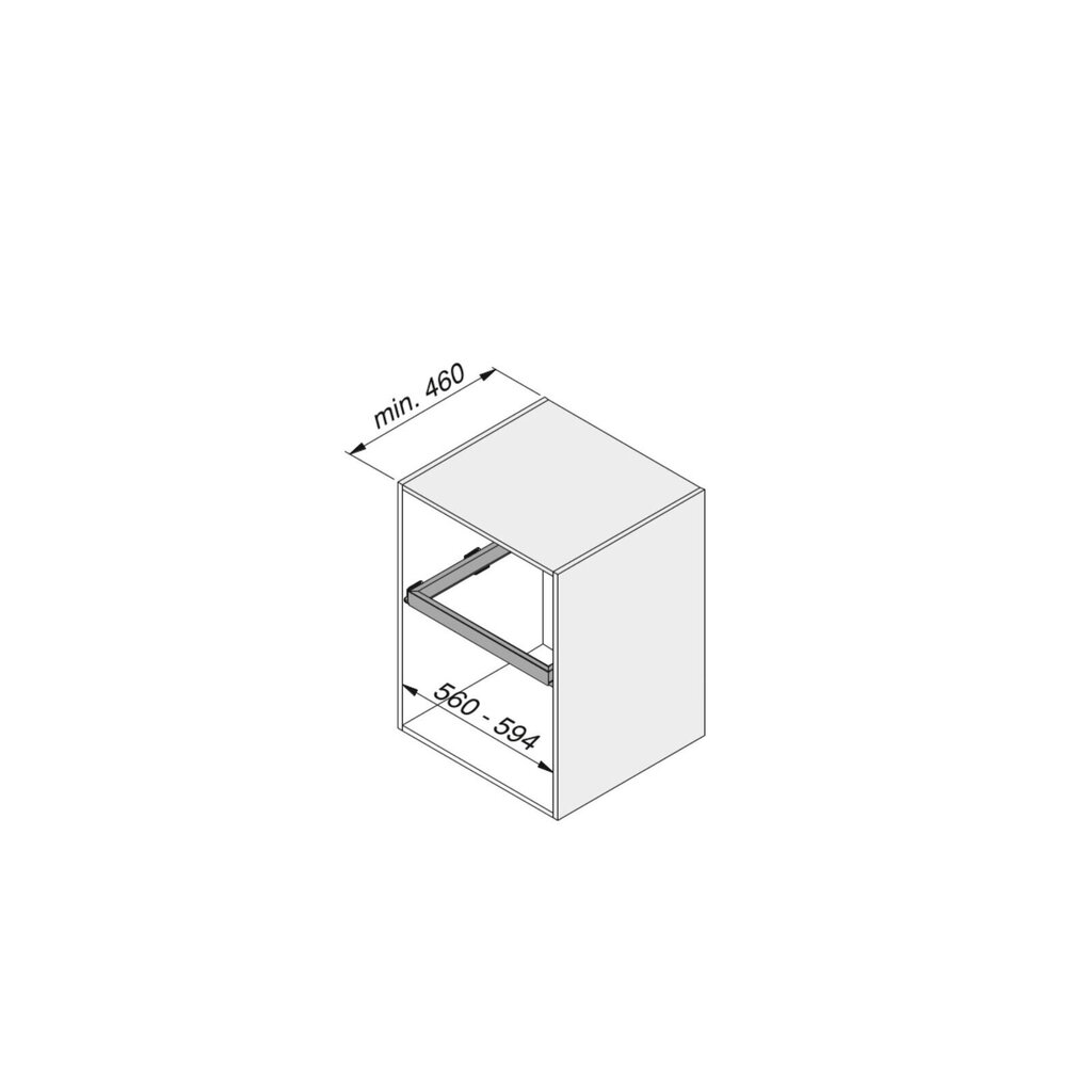 Hack-laatikko lokerolla, moduuli 600 mm, kivenharmaa hinta ja tiedot | Kaapit | hobbyhall.fi