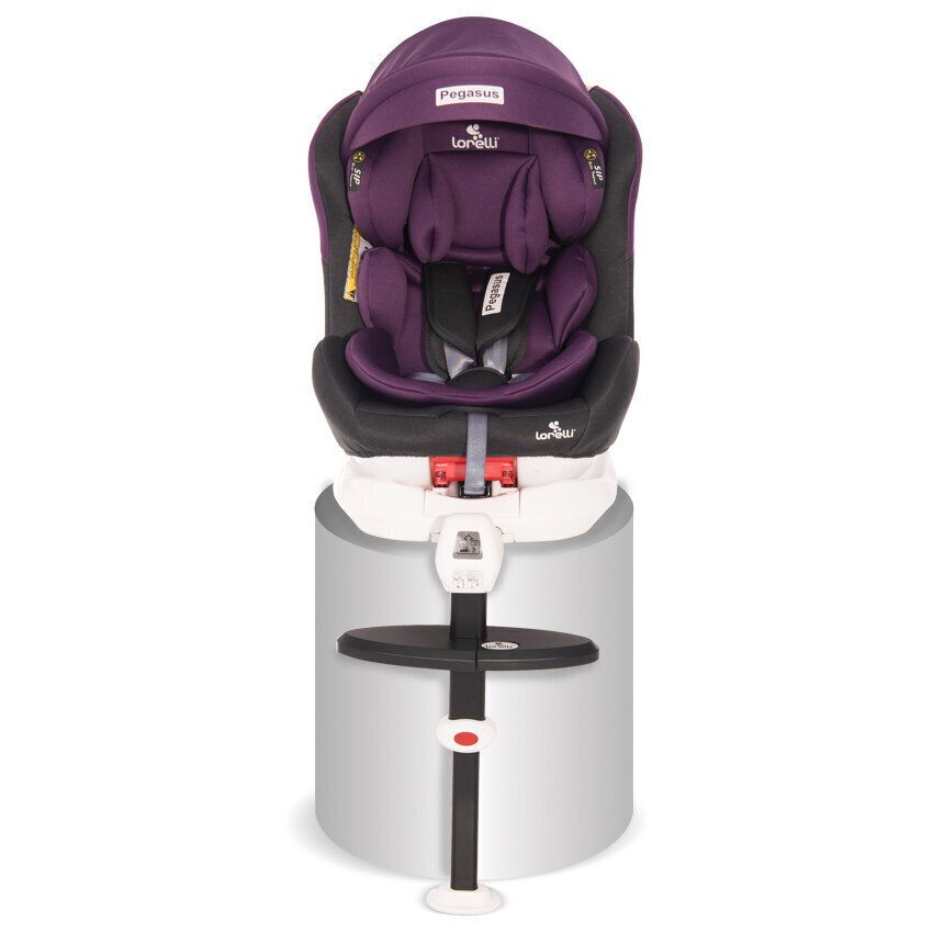 Turvaistuin Lorelli Pegasus, Isofix, 0-36 kg, harmaa & violetti. hinta ja tiedot | Turvaistuimet | hobbyhall.fi