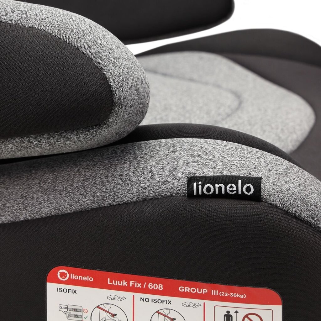 Lionelo istuin Hatch Fix, harmaa hinta ja tiedot | Turvaistuimet | hobbyhall.fi