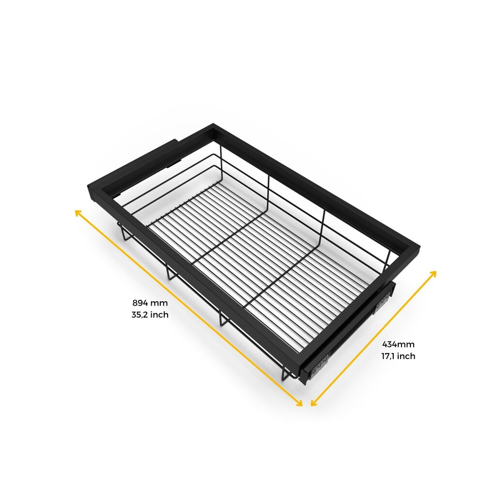 Hack-laatikko korilla, 900 mm moduuli, musta hinta ja tiedot | Kaapit | hobbyhall.fi