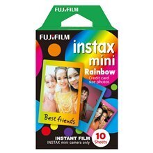 Fujifilm Instax Mini 1x10 kpl valokuvapaperi , Rainbow hinta ja tiedot | Kameratarvikkeet | hobbyhall.fi