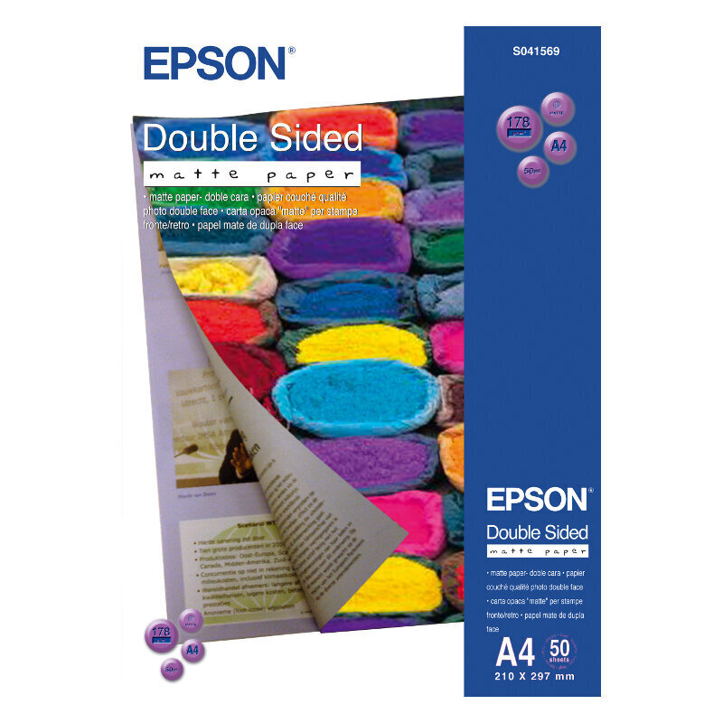 Epson Double Matte A4 hinta ja tiedot | Kameratarvikkeet | hobbyhall.fi