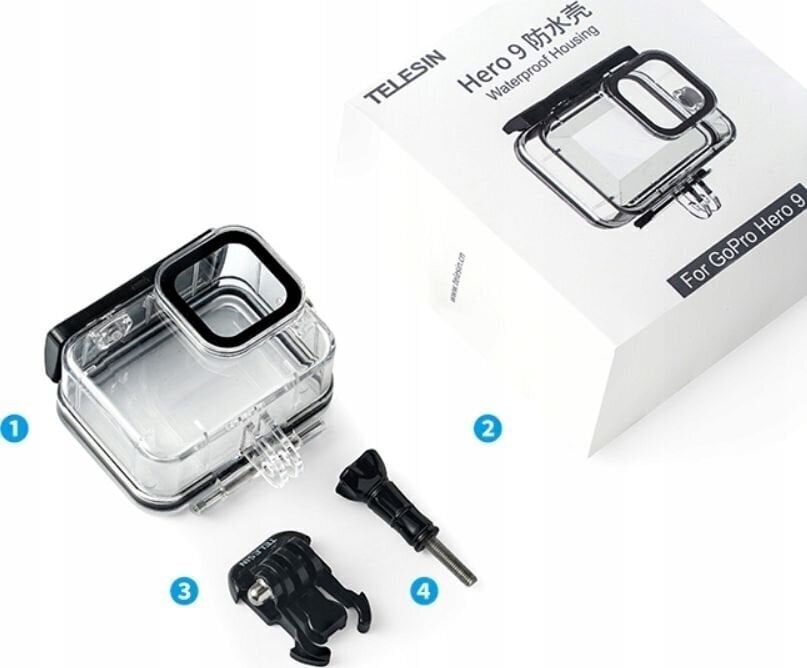 Laitoin vedenpitävän kotelon GoPro Hero 9 / Hero 10 kameroille hinta ja tiedot | Videokameran lisätarvikkeet | hobbyhall.fi