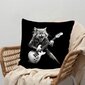 Rockstar cat kitaratavaraa miehille ja naisille malleja punk rock kissa soittaa kitaraa rockstar kitaristi kuvio samettinen tyynynpäällinen neliömäinen tyyny tyynynpäällinen koristeellinen tyynynpäällinen hinta ja tiedot | Pussilakanat ja tyynyliinat | hobbyhall.fi