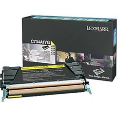 Lexmark C734A1YG Cartridge, Yellow, 6000 hinta ja tiedot | Laserkasetit | hobbyhall.fi
