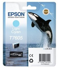 Epson T7605 mustepatruuna, vaalea syaani hinta ja tiedot | Laserkasetit | hobbyhall.fi