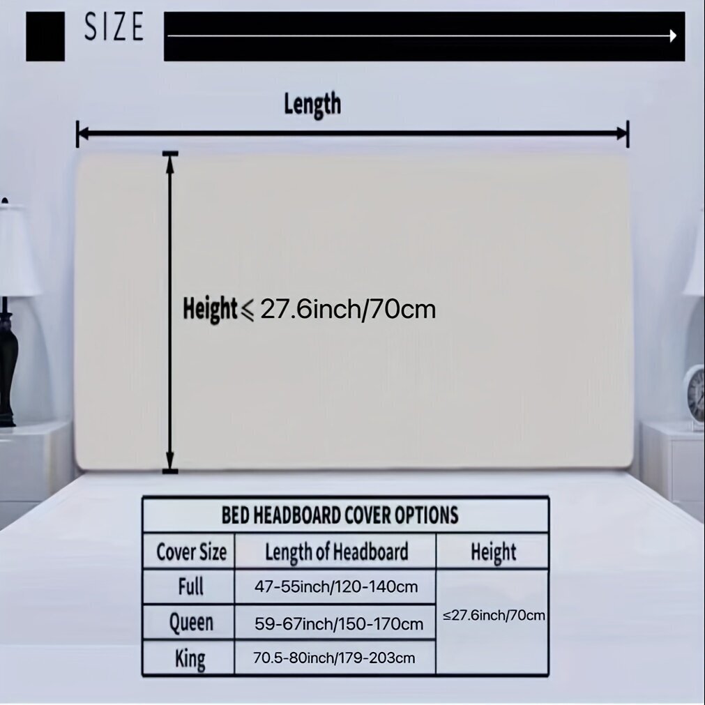 Ylellisen sängyn päädyn päällinen pölytiivis joustava päätypäällinen jacquard paksu kangas sängynpään suoja makuuhuoneen sisustukseen hinta ja tiedot | Lakanat | hobbyhall.fi