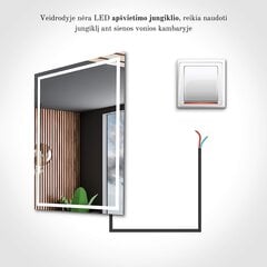 Peili LED-valaistuksella Kylpyhuoneeseen, Makuuhuoneeseen, Olohuoneeseen - Seattle - 50 cm, 70 cm hinta ja tiedot | Kylpyhuonepeilit | hobbyhall.fi