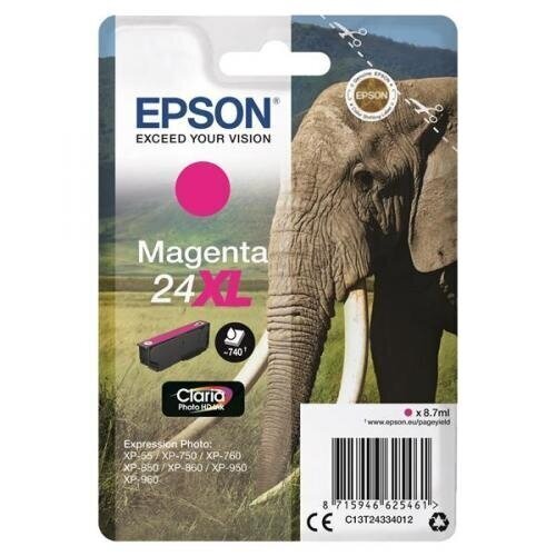 Epson Singlepack Magenta 24XL Claria Pho hinta ja tiedot | Laserkasetit | hobbyhall.fi