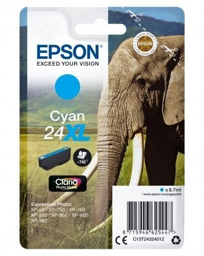 Epson 24XL Claria Photo HD mustepatruuna hinta ja tiedot | Laserkasetit | hobbyhall.fi