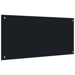 vidaXL Keittiön roiskesuoja musta 100x50 cm karkaistu lasi hinta ja tiedot | Keittiökalusteiden lisätarvikkeet | hobbyhall.fi