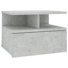 vidaXL Kelluva yöpöytä betoninharmaa 40x31x27 cm lastulevy hinta ja tiedot | Yöpöydät | hobbyhall.fi