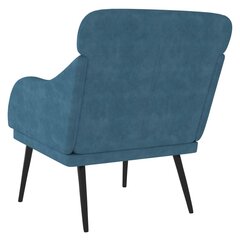 Nojatuoli vidaXL, Velvet, 63x76x80cm, sininen hinta ja tiedot | Nojatuolit | hobbyhall.fi