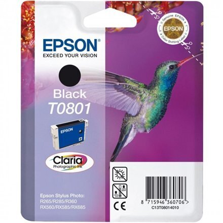 Epson Singlepack Black T0801 Claria Phot hinta ja tiedot | Mustekasetit | hobbyhall.fi