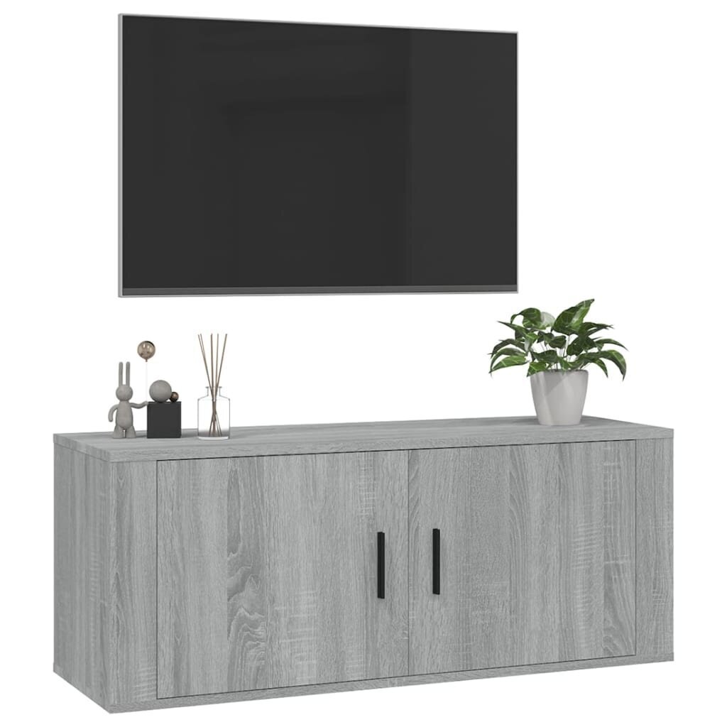 vidaXL Seinäkiinnitettävä TV-taso Sonoma-tammi 100x34,5x40 cm hinta ja tiedot | TV-tasot | hobbyhall.fi