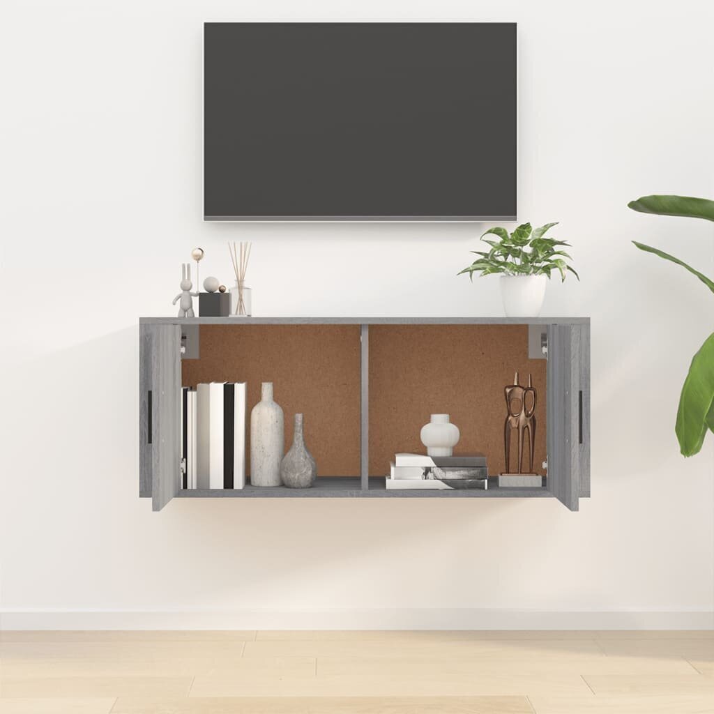 vidaXL Seinäkiinnitettävä TV-taso Sonoma-tammi 100x34,5x40 cm hinta ja tiedot | TV-tasot | hobbyhall.fi