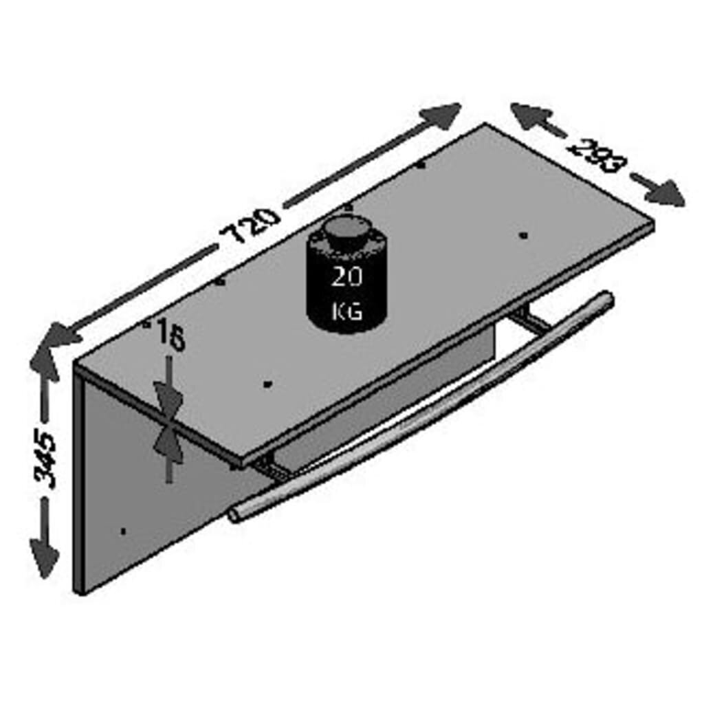 FMD Seinäkiinnitettävä vaatenaulakko 72x29,3x34,5 cm tammi hinta ja tiedot | Naulakot | hobbyhall.fi