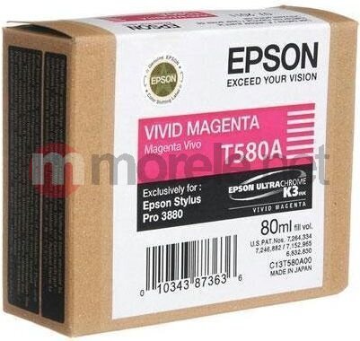 EPSON T580 Vivid Magenta Stylus Pro3880 hinta ja tiedot | Mustekasetit | hobbyhall.fi