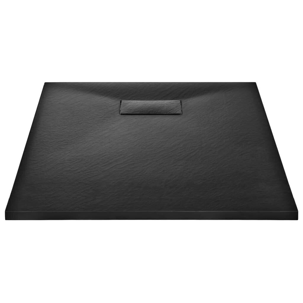 vidaXL Suihkualusta 100x70 cm SMC musta hinta ja tiedot | Suihkualtaat | hobbyhall.fi