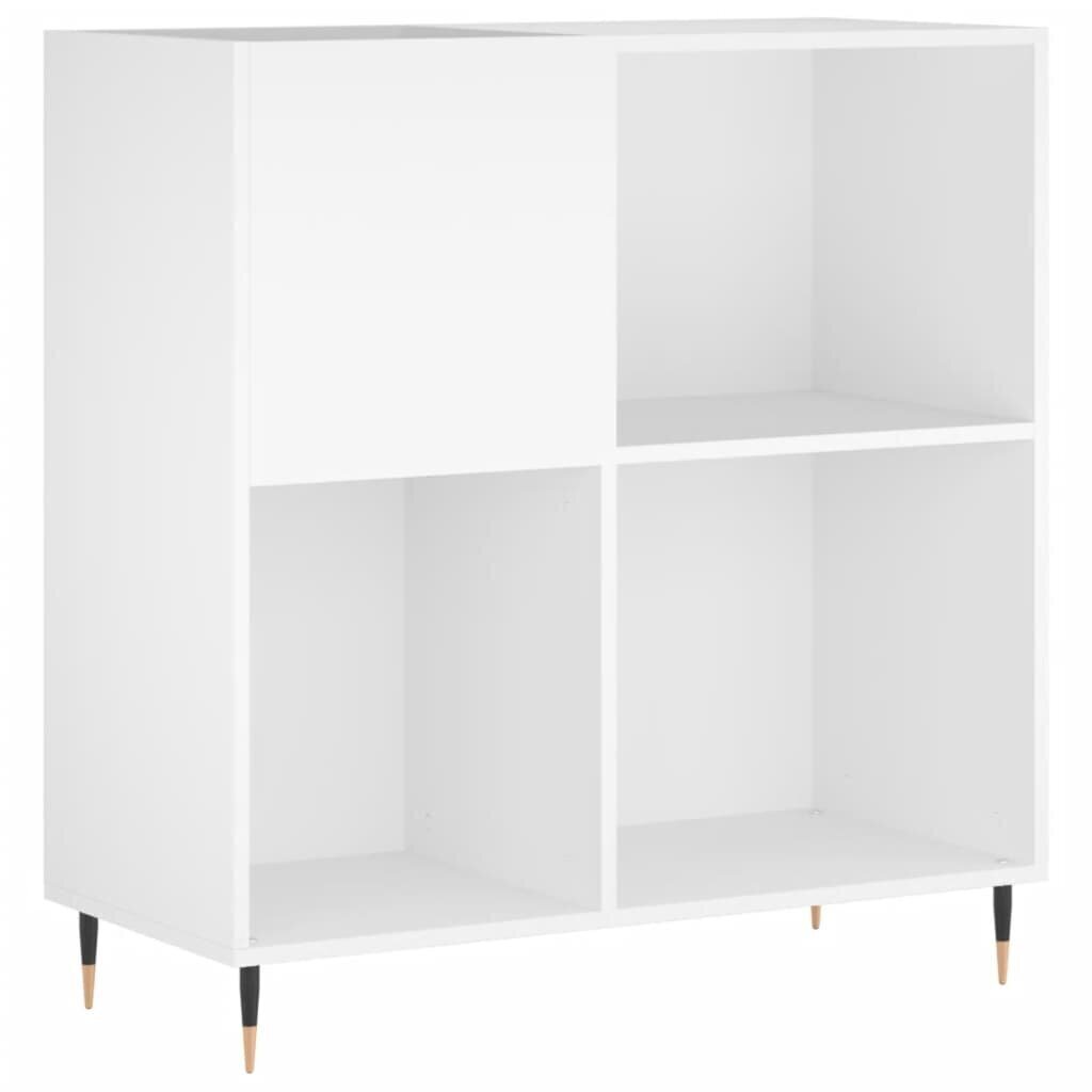 vidaXL LP-levyjen säilytyskaappi valkoinen 84,5x38x89 cm tekninen puu hinta ja tiedot | Olohuoneen kaapit ja lipastot | hobbyhall.fi