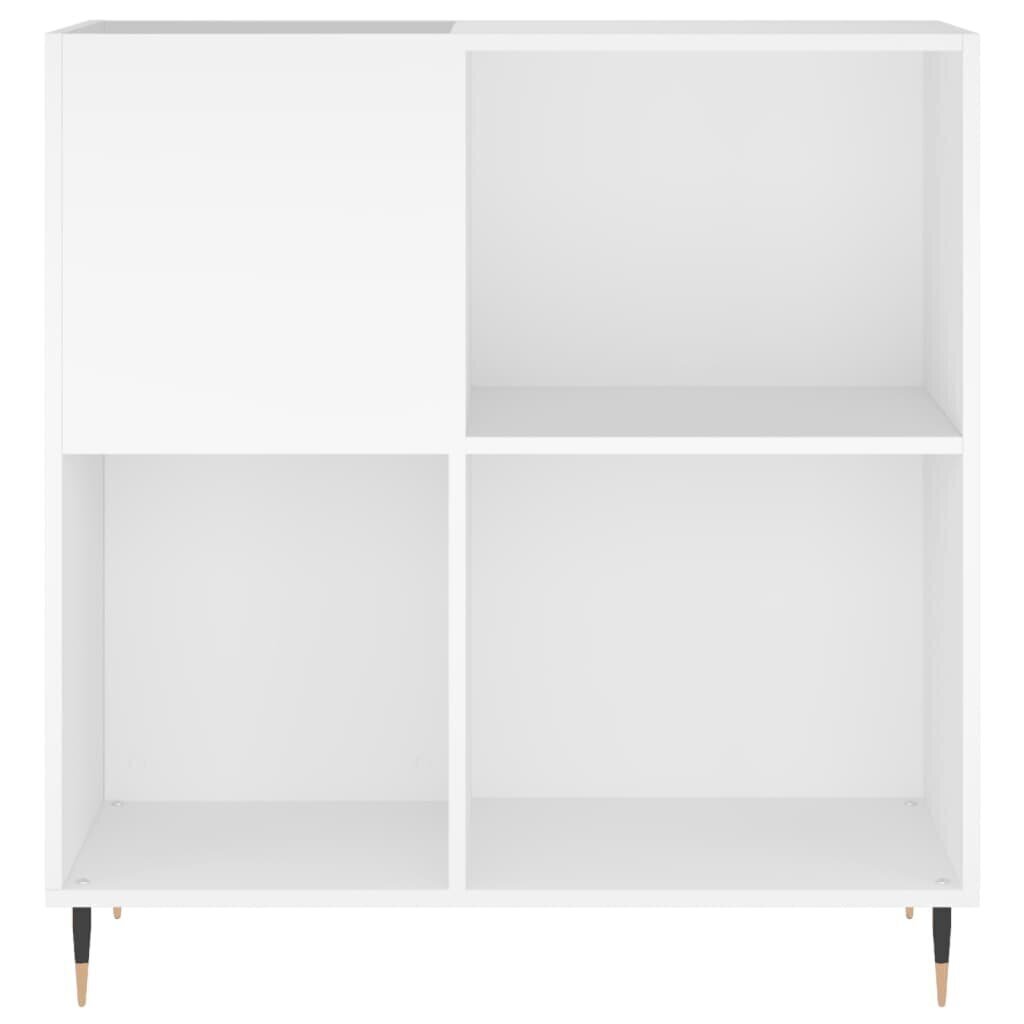 vidaXL LP-levyjen säilytyskaappi valkoinen 84,5x38x89 cm tekninen puu hinta ja tiedot | Olohuoneen kaapit ja lipastot | hobbyhall.fi