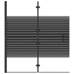 vidaXL Taittuva suihkuseinä ESG 120x140 cm musta hinta ja tiedot | Suihkuseinät ja -ovet | hobbyhall.fi